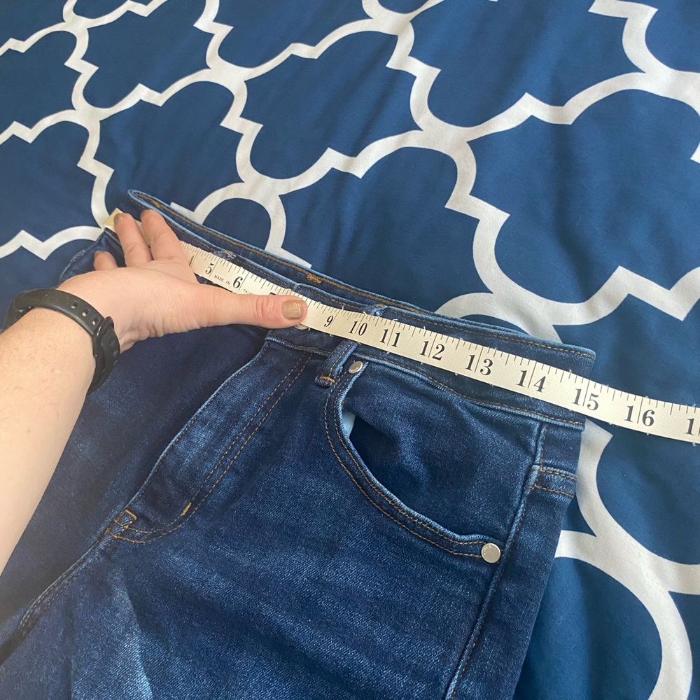 Quince Dark Blue Wide Leg Jeans - Picture 6 of 7